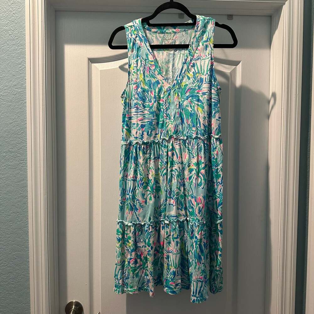 Lilly Pulitzer Sleeveless Tiered Dress Size M Style 007287